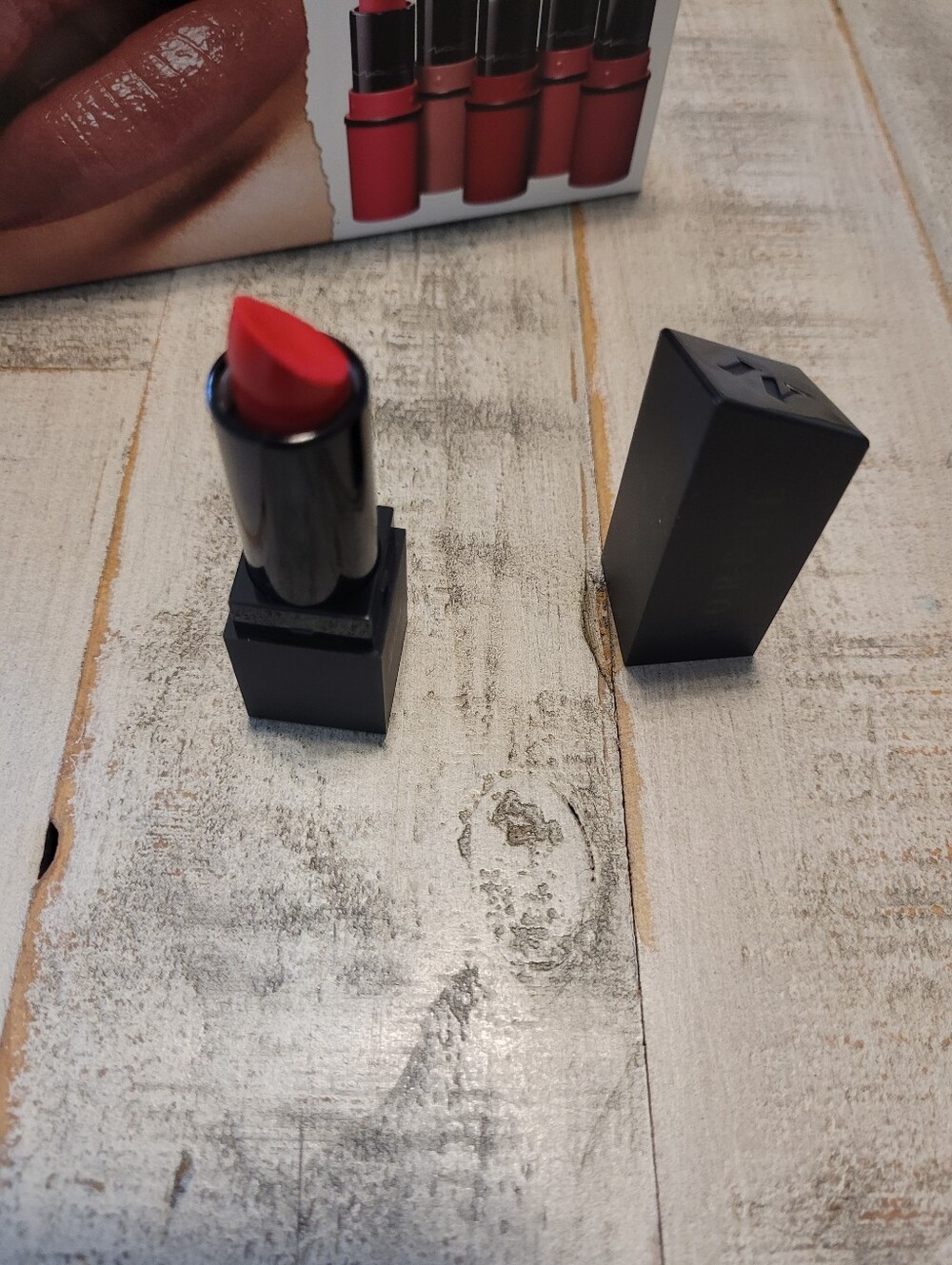 New Morphe full-size, Red Cream Lipstick in Hot Shot.